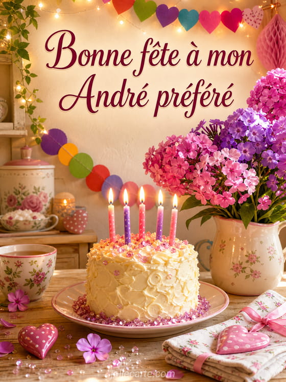 Carte bonne fête André