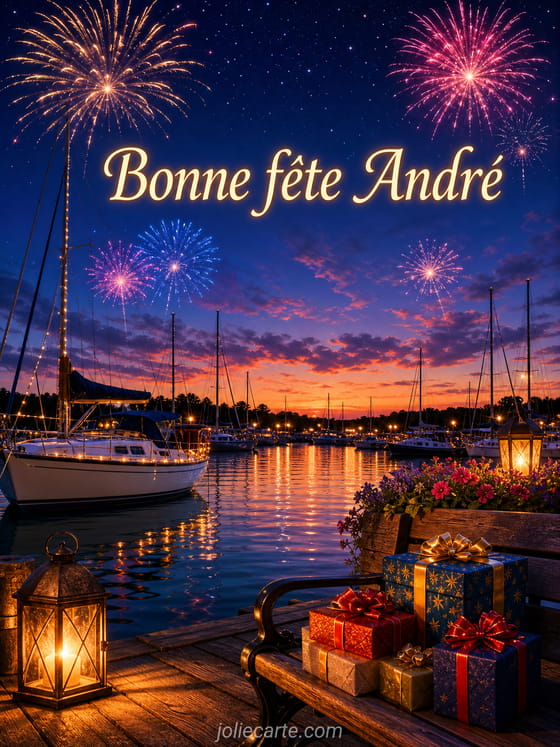 Carte bonne fête André