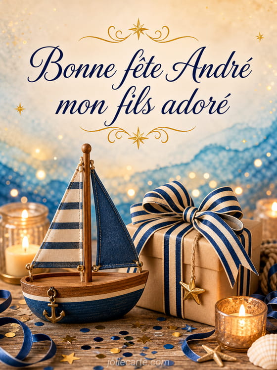 Carte bonne fête André