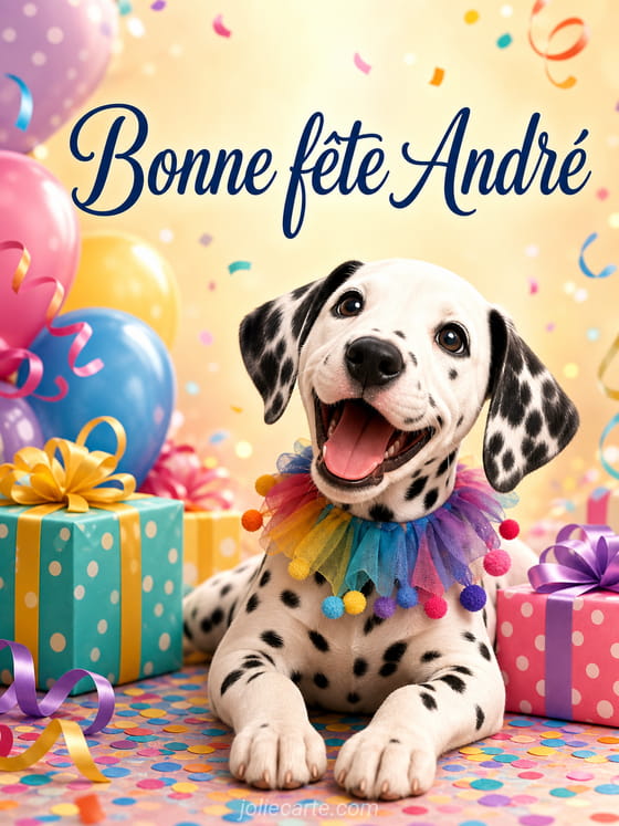 Carte bonne fête André
