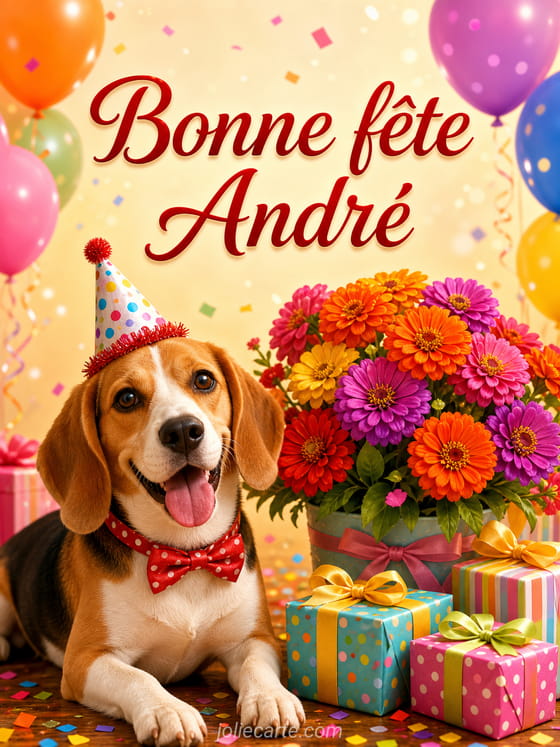 Carte bonne fête André