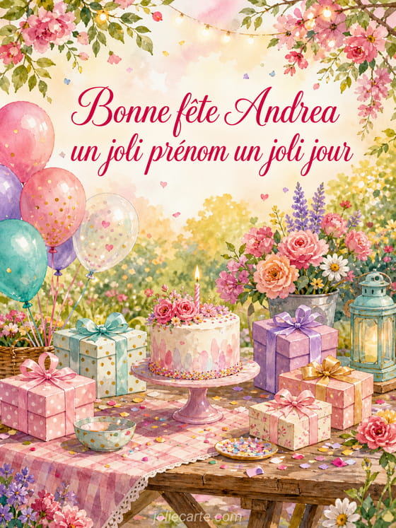 Carte bonne fĂȘte Andrea