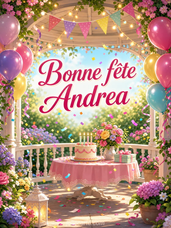 Carte bonne fĂȘte Andrea
