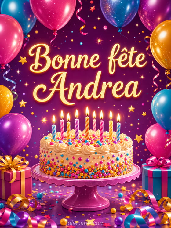 Carte bonne fĂȘte Andrea