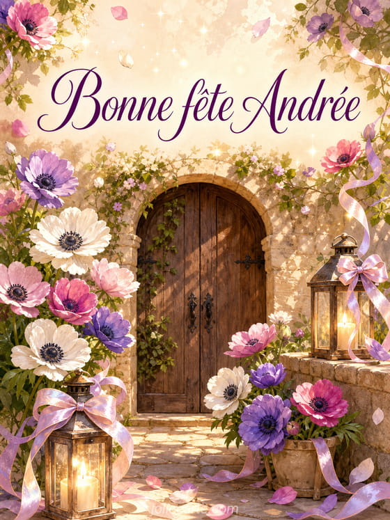 Carte bonne fête Andrée