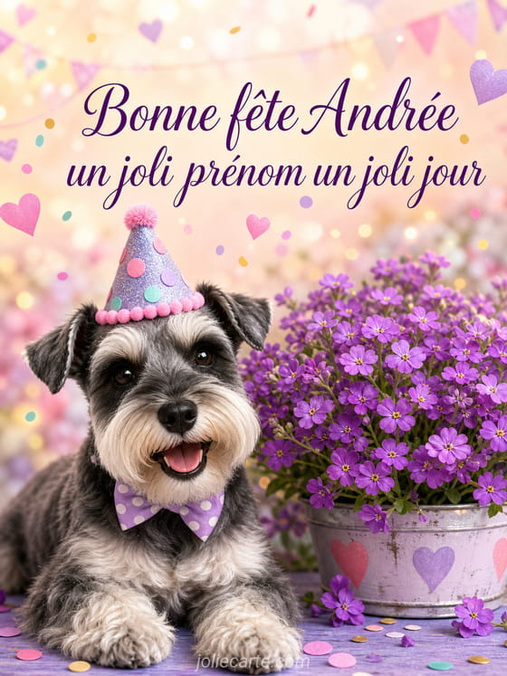 Carte bonne fête Andrée