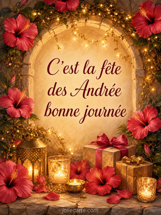 Carte bonne fête Andrée