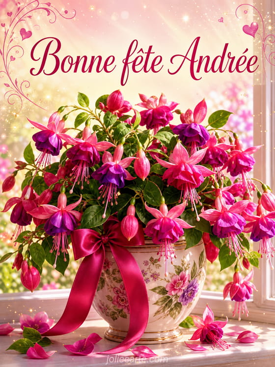 Carte bonne fête Andrée