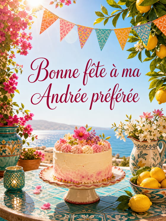 Carte bonne fête Andrée