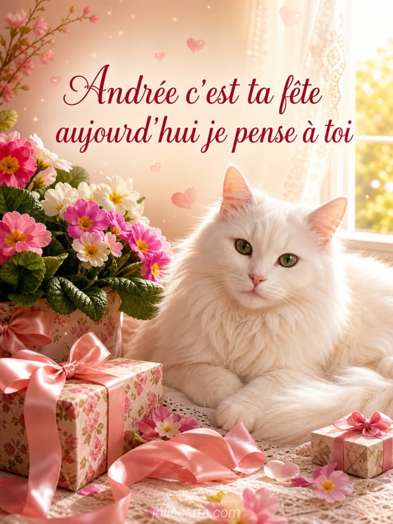 Carte bonne fête Andrée