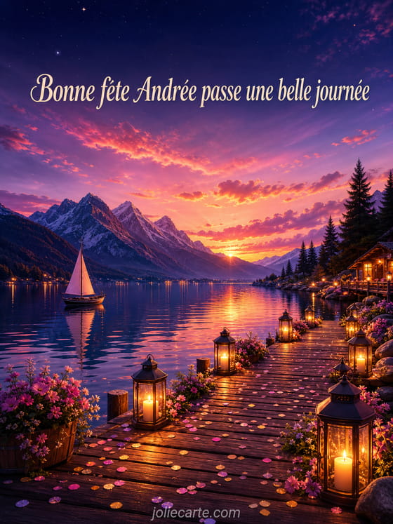 Carte bonne fête Andrée