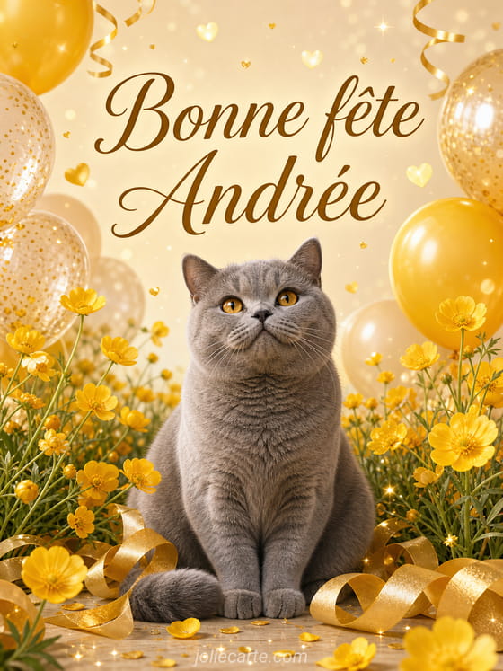 Carte bonne fête Andrée