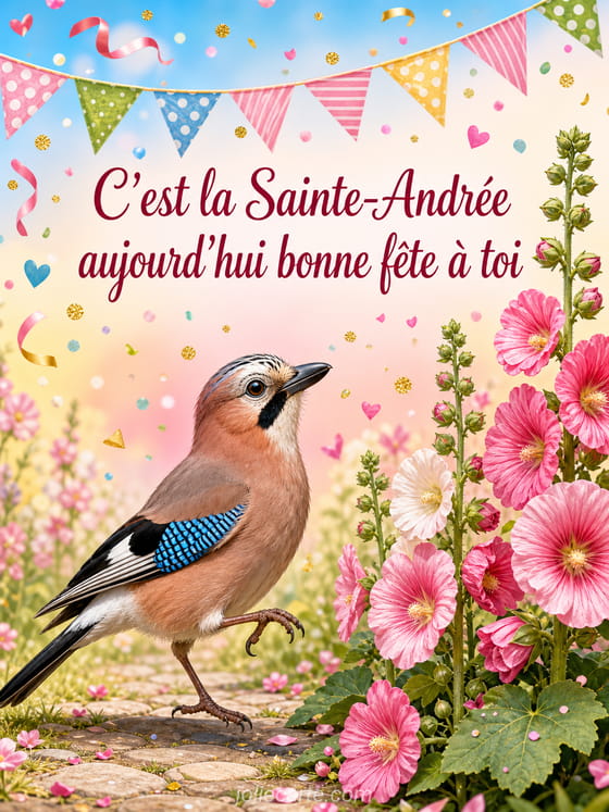 Carte bonne fête Andrée