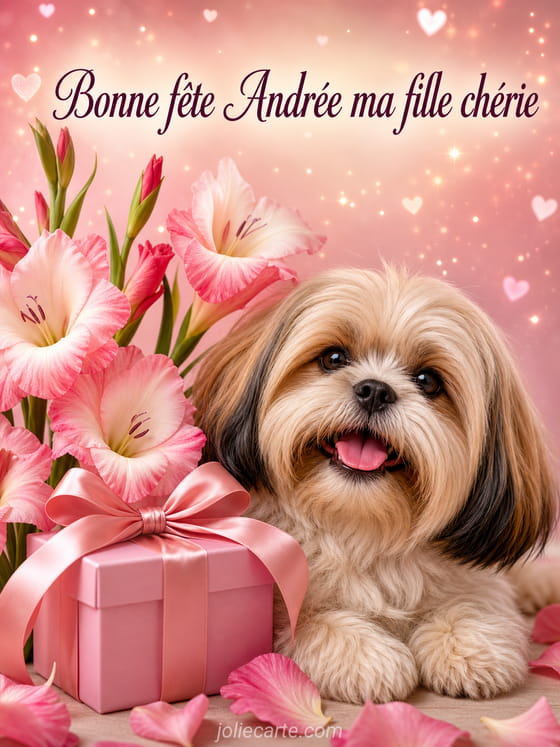 Carte bonne fête Andrée