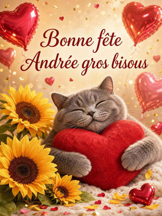 Carte bonne fête Andrée