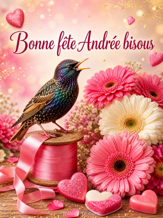 Carte bonne fête Andrée