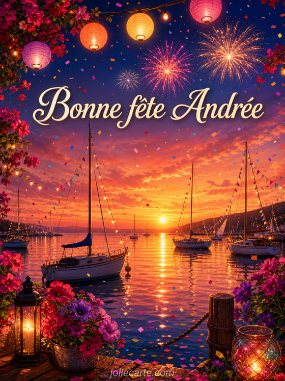 Carte bonne fête Andrée