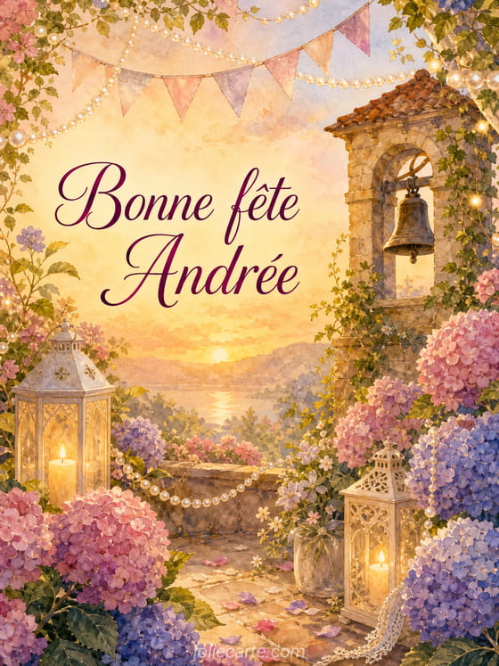 Carte bonne fête Andrée