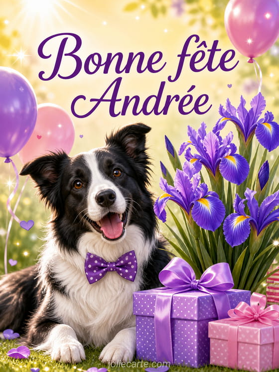Carte bonne fête Andrée