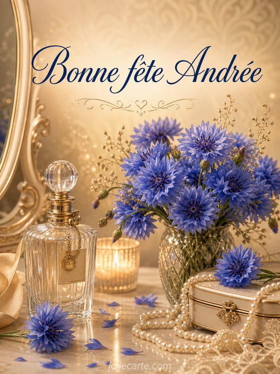 Carte bonne fête Andrée