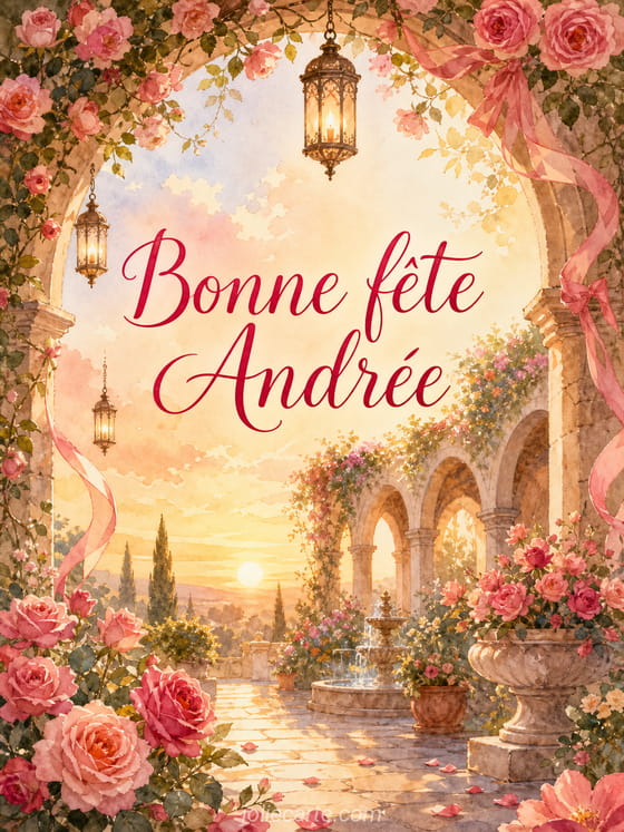 Carte bonne fête Andrée