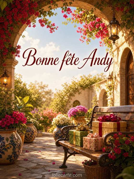 Carte bonne fĂȘte Andy