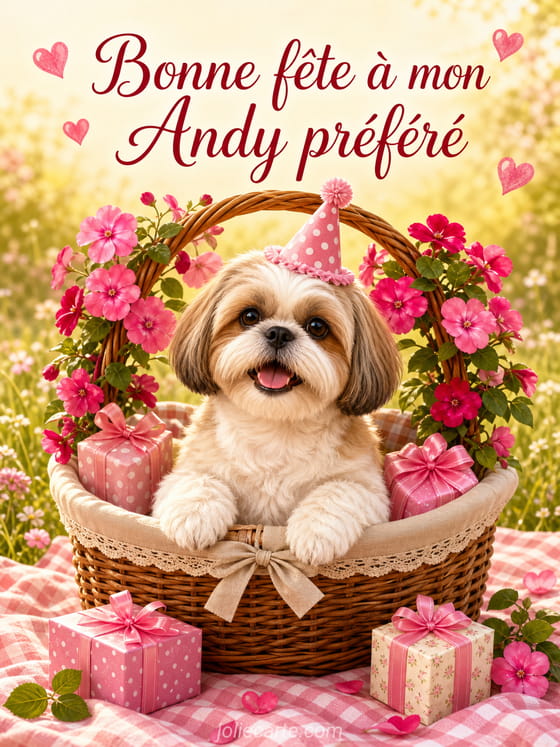 Carte bonne fĂȘte Andy