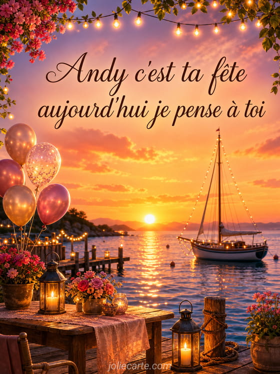 Carte bonne fĂȘte Andy