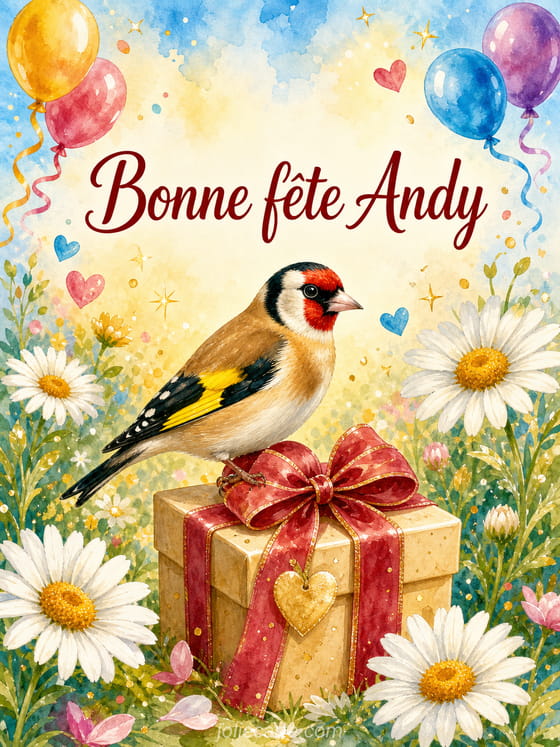 Carte bonne fĂȘte Andy