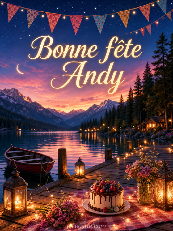 Carte bonne fĂȘte Andy