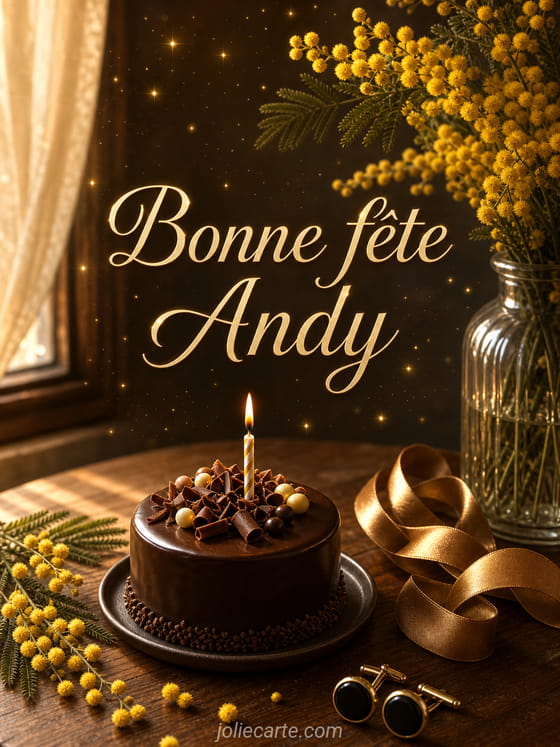 Carte bonne fĂȘte Andy