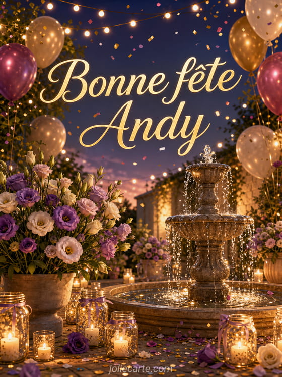 Carte bonne fĂȘte Andy