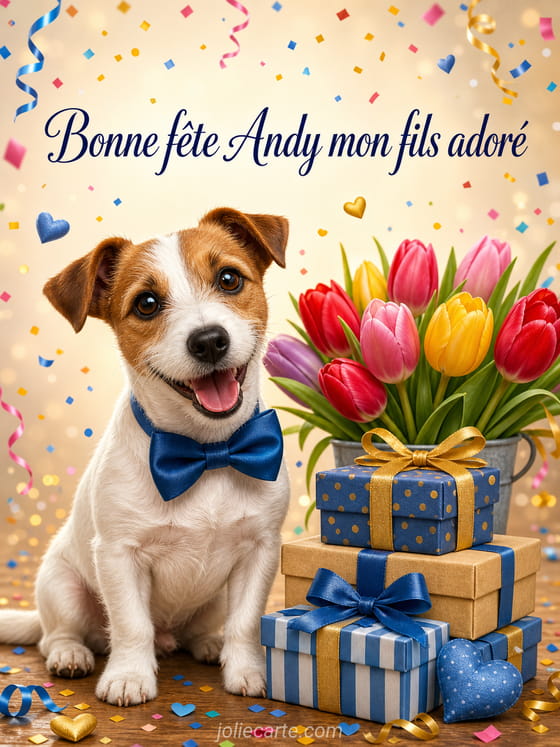 Carte bonne fĂȘte Andy