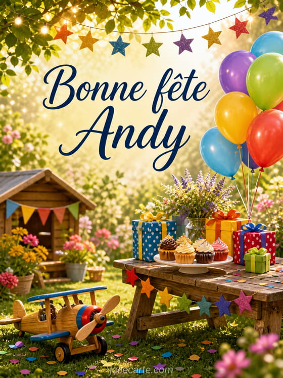 Carte bonne fĂȘte Andy