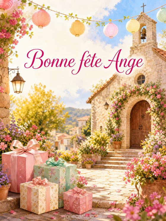 Carte bonne fĂȘte Ange