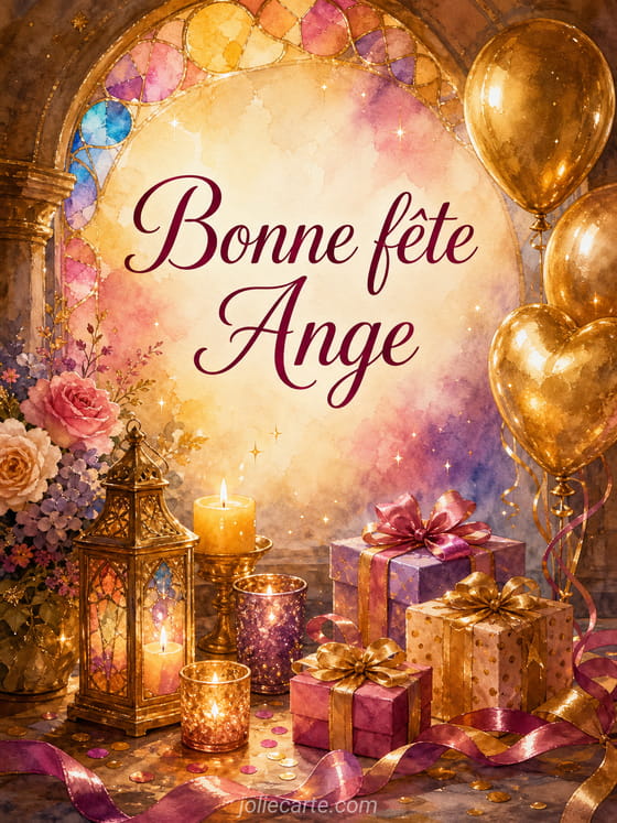 Carte bonne fĂȘte Ange