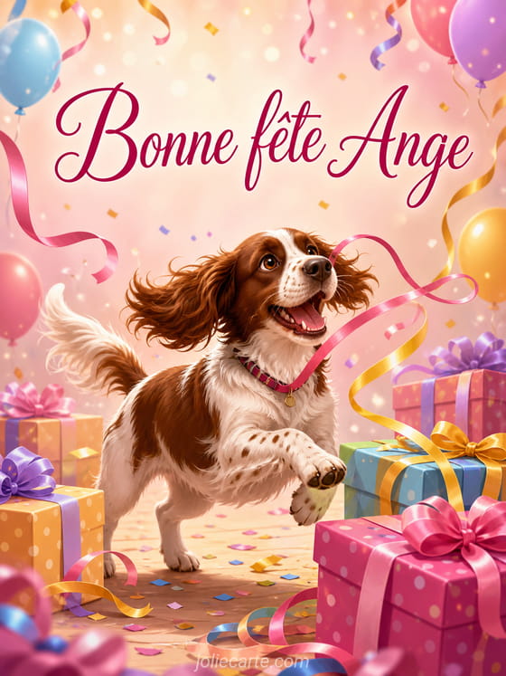 Carte bonne fĂȘte Ange