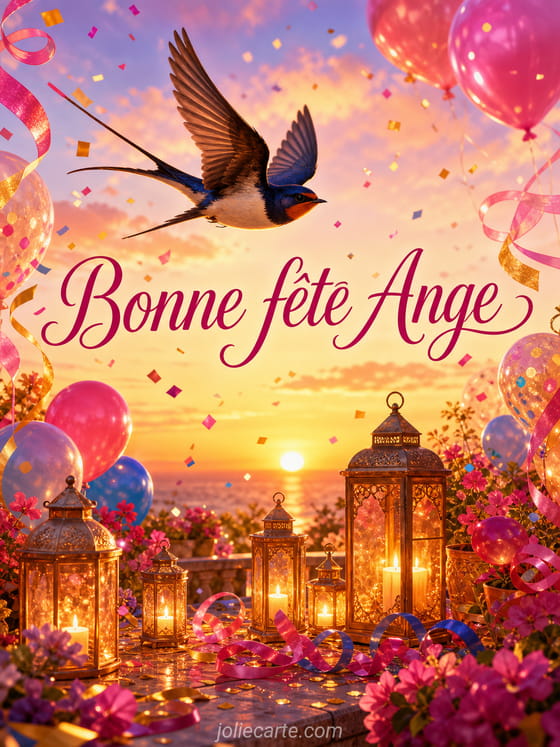 Carte bonne fĂȘte Ange