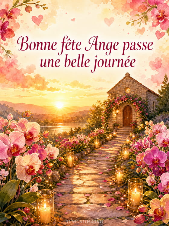 Carte bonne fĂȘte Ange