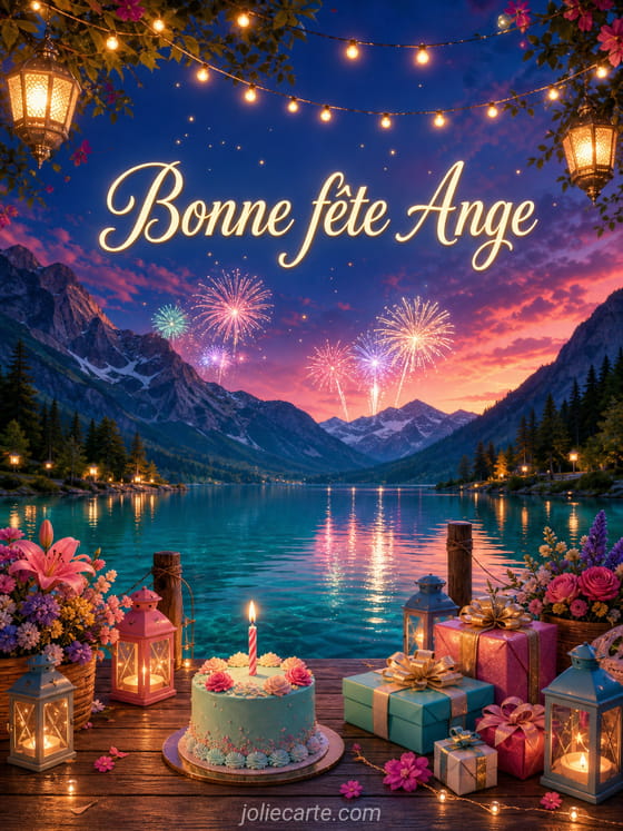 Carte bonne fĂȘte Ange