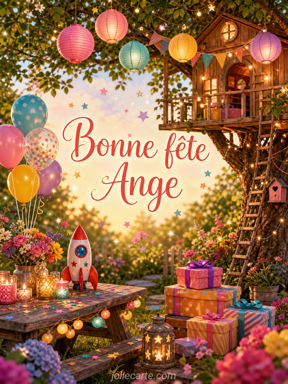 Carte bonne fĂȘte Ange