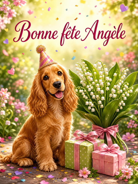 Carte bonne fĂȘte AngĂšle
