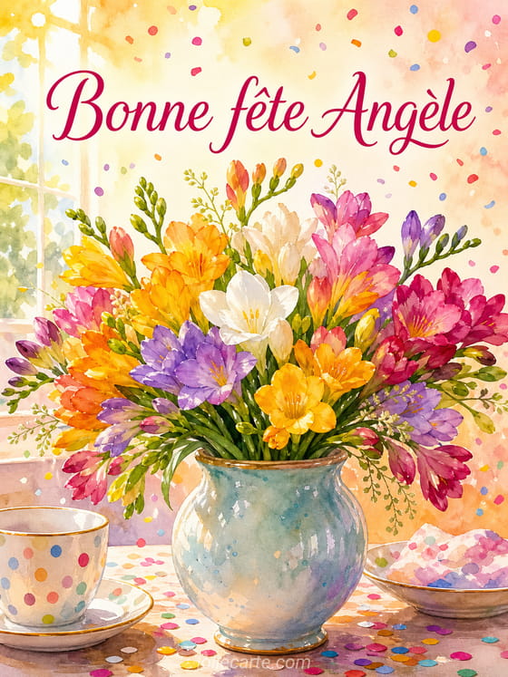 Carte bonne fĂȘte AngĂšle