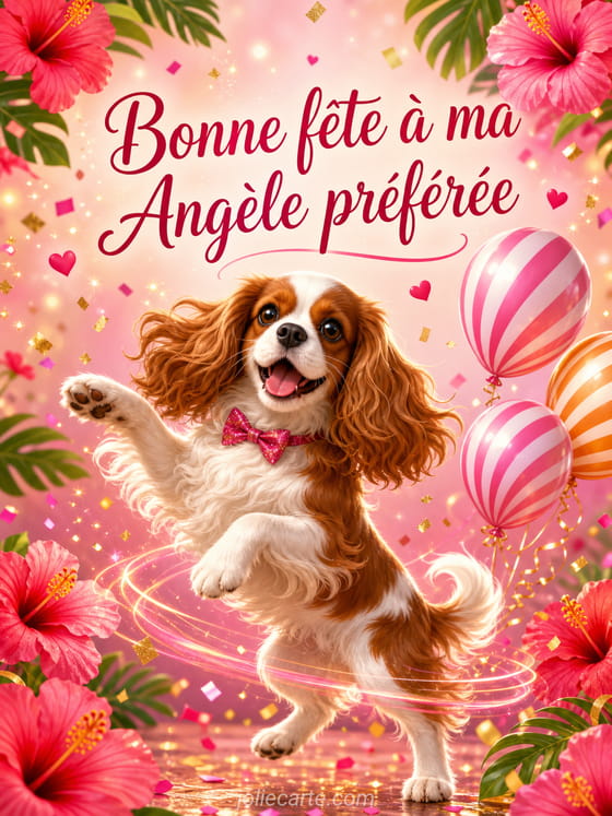 Carte bonne fĂȘte AngĂšle
