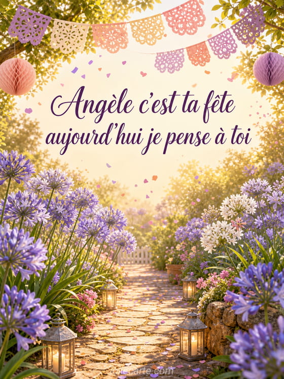 Carte bonne fĂȘte AngĂšle