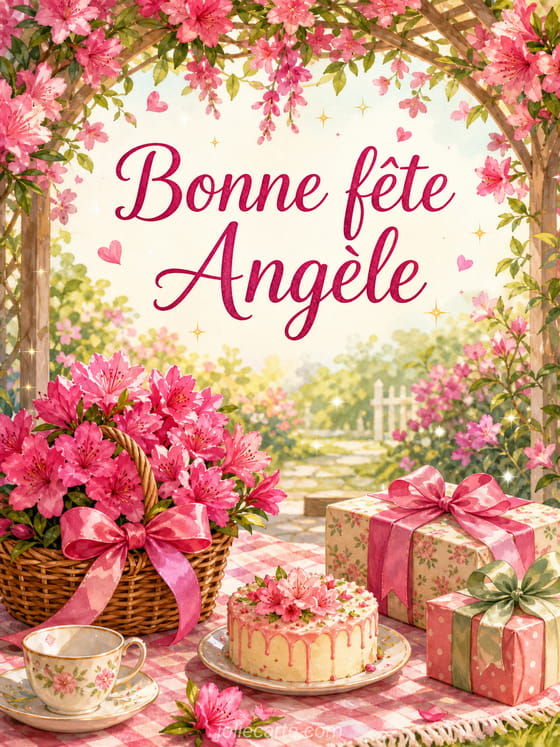 Carte bonne fĂȘte AngĂšle
