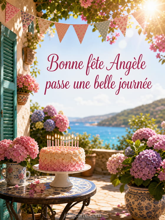 Carte bonne fĂȘte AngĂšle
