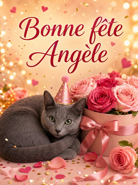 Carte bonne fĂȘte AngĂšle