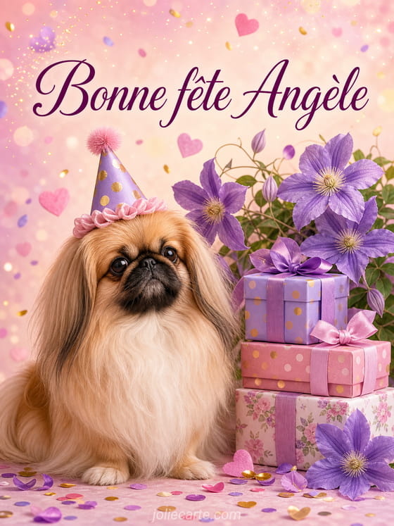 Carte bonne fĂȘte AngĂšle