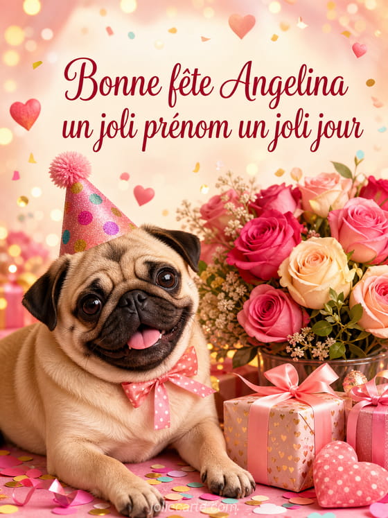 Carte bonne fĂȘte Angelina